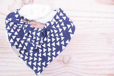 Bandana Bib - Blue Triangle - Audrey & Me