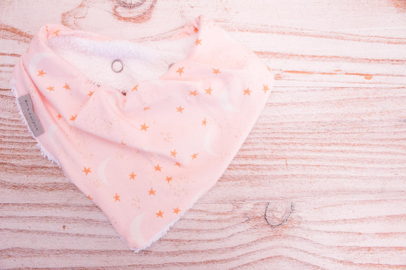 Bandana Bib - Moon and Stars Blush