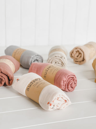 Muslin Wrap - Plum - Audrey & Me