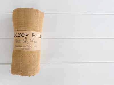 Muslin Wrap - Mustard - Audrey & Me