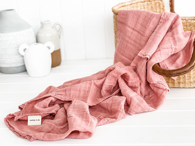 Muslin Wrap - Plum - Audrey & Me