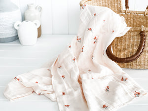 Muslin Wrap - Blossom - Audrey & Me