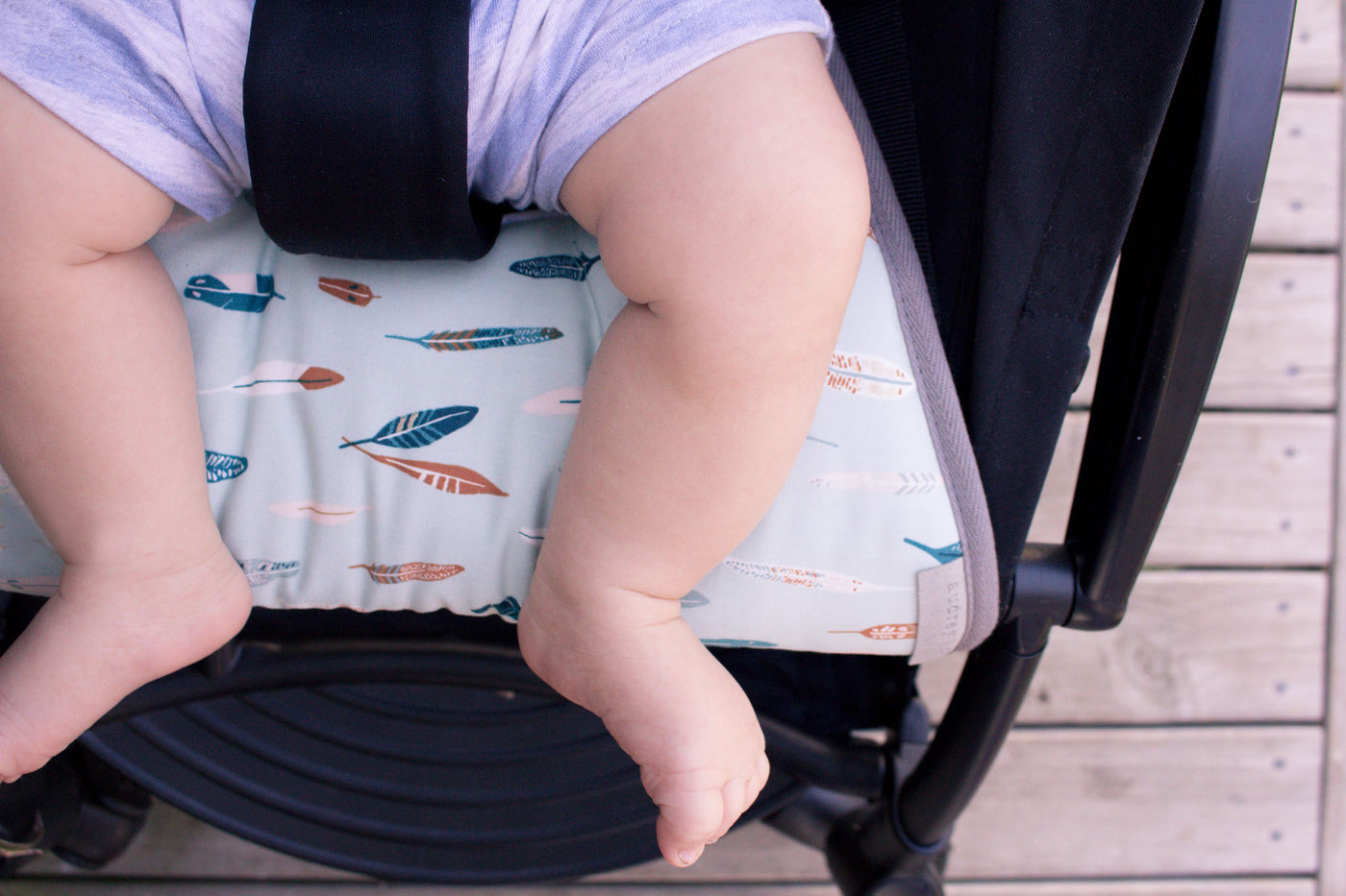 Pram Liner - Floating Feathers - Audrey & Me