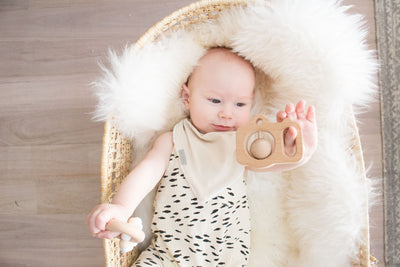 Bandana Bib - Cream - Audrey & Me