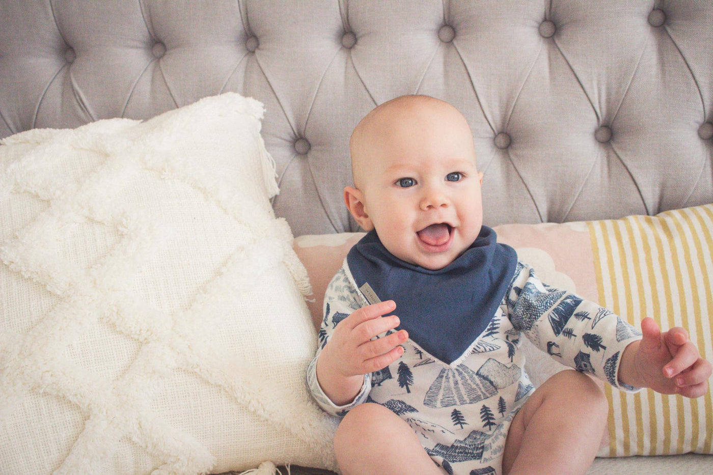 Bandana Bib - Solid Blue