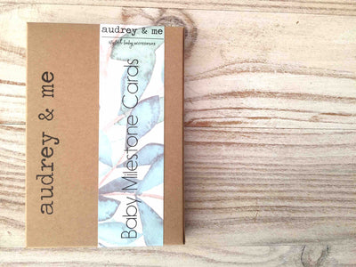 Milestone Cards - Watercolour Baby Boy - Audrey & Me