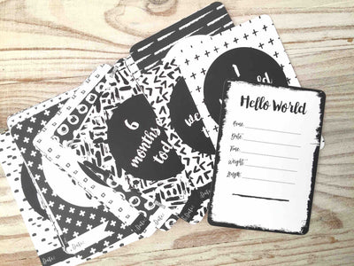 Milestone Cards - Monochrome Baby - Audrey & Me