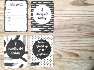 Milestone Cards - Monochrome Baby - Audrey & Me