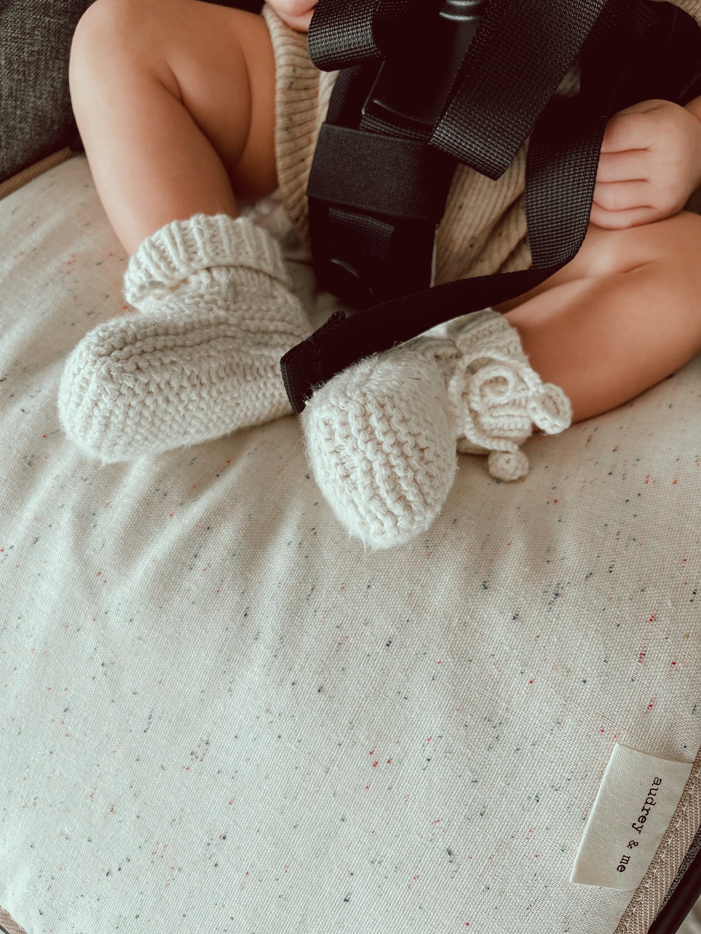 Pram Liner - Speckled Linen - Audrey & Me