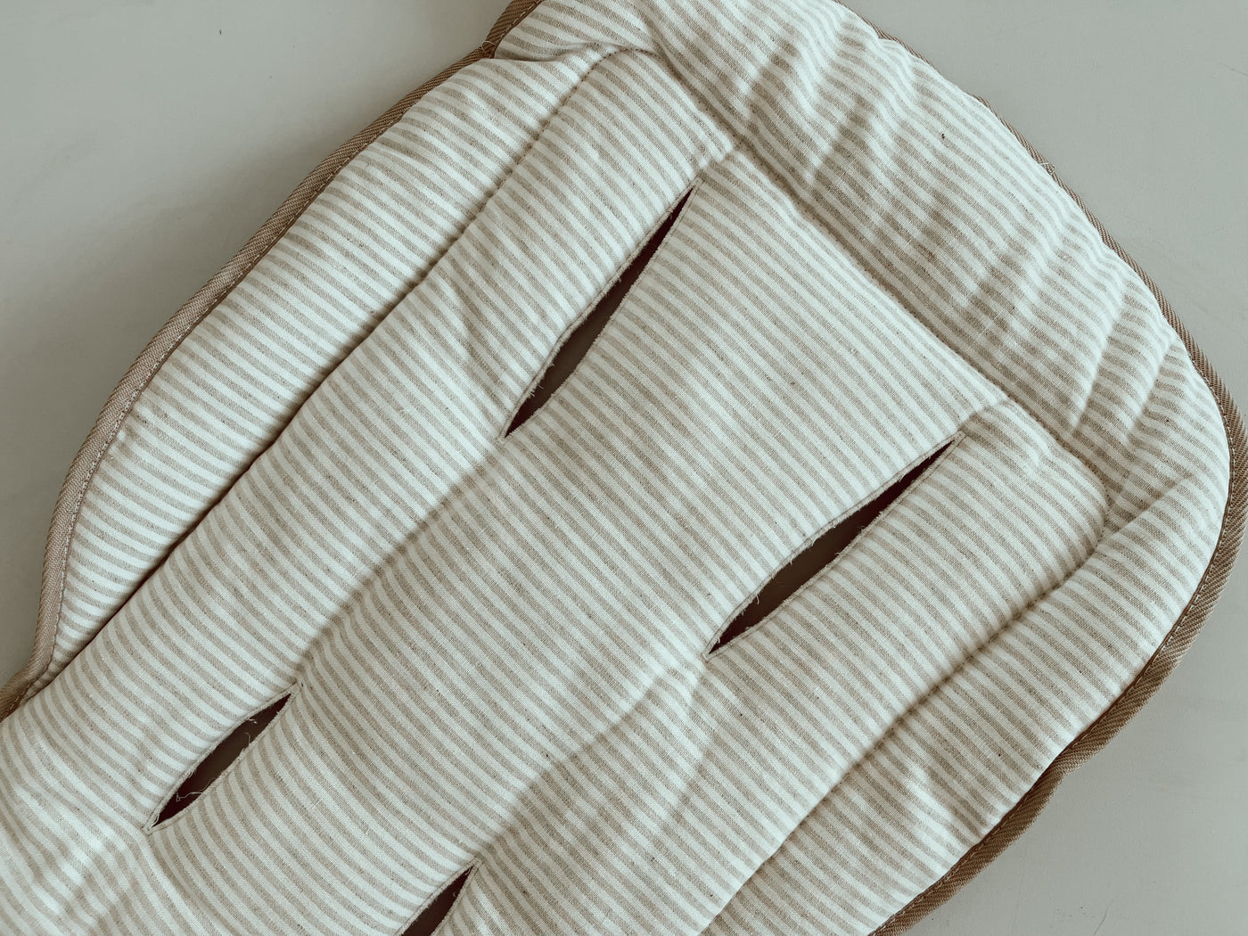 Pram Liner - Sand Linen Stripe (Pre-order late Feb) - Audrey & Me