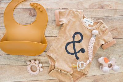 Silicone Foodie Bib - Mustard - Audrey & Me