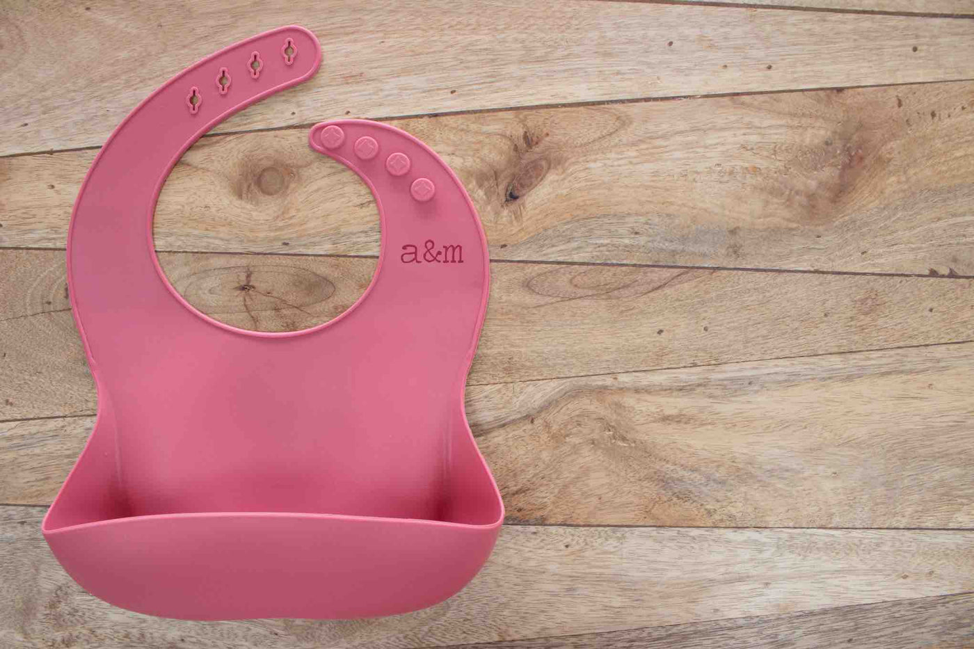 Silicone Foodie Bib - Watermelon Pink - Audrey & Me