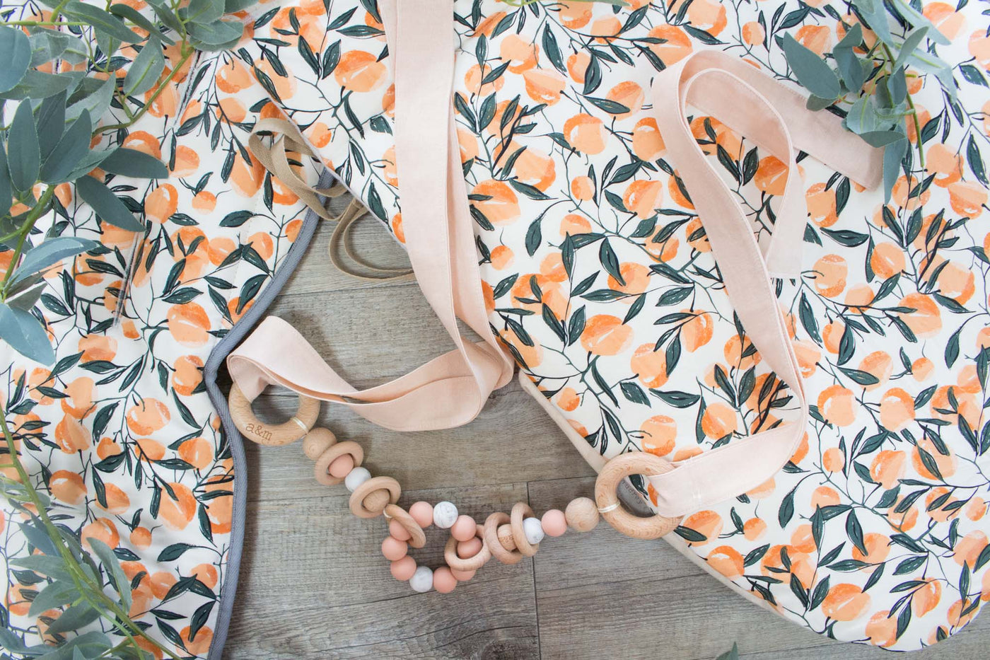 Pram Liner - Peach Orchard - Audrey & Me