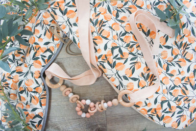 Pram Liner - Peach Orchard - Audrey & Me