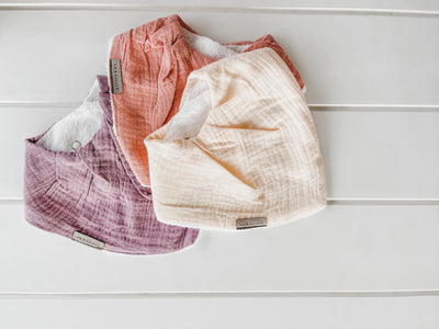 Bandana Bib Pack - Muslin Soft Tones Girl