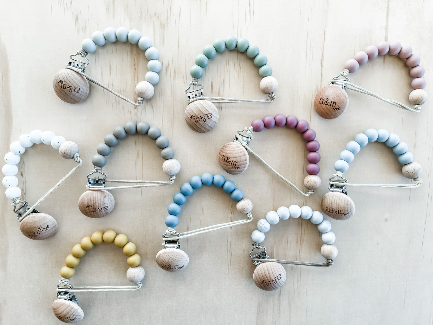 Silicone Bead Dummy Clips - Audrey & Me
