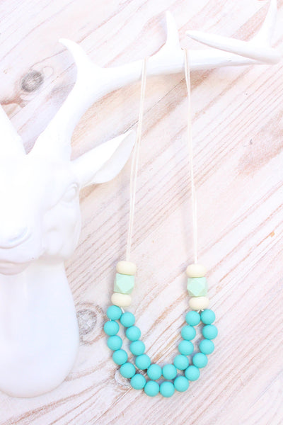 Mumma Necklace - Manhattan Turquoise - Audrey & Me
 - 1
