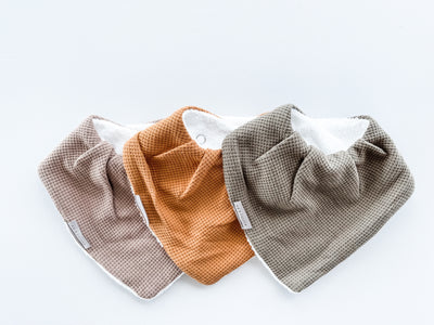 Bandana Bib Pack - Waffle Earth Tones - Audrey & Me