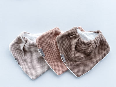 Bandana Bib Pack - Waffle Neutral Tones - Audrey & Me