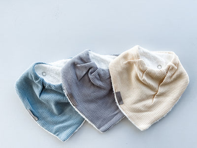 Bandana Bib Pack - Waffle Sky Tones - Audrey & Me