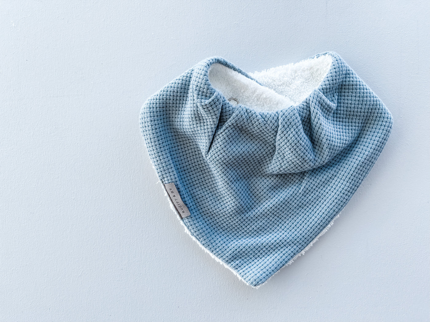 Bandana Bib - Shadow Blue Waffle - Audrey & Me