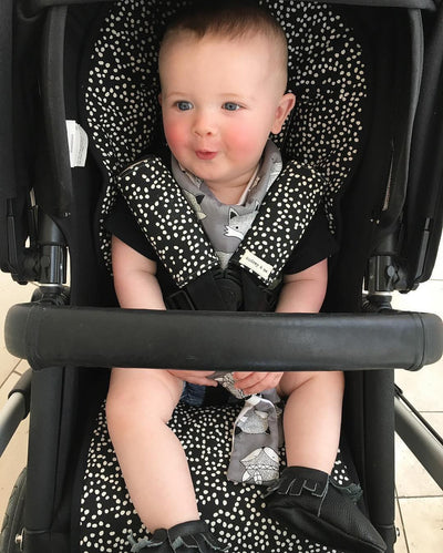 Pram Liner - Black Pebbles