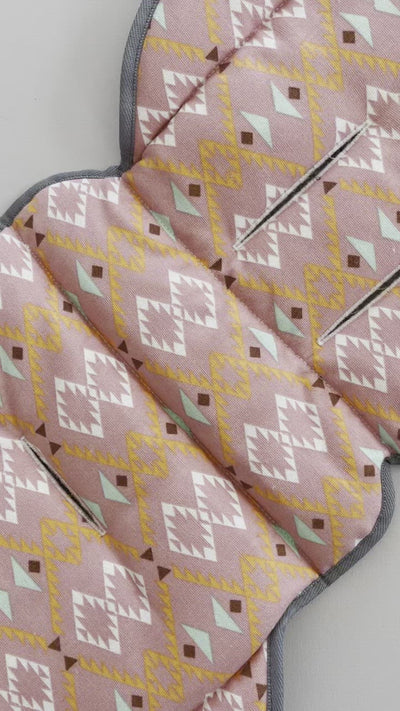 Pram Liner - Peach Aztec