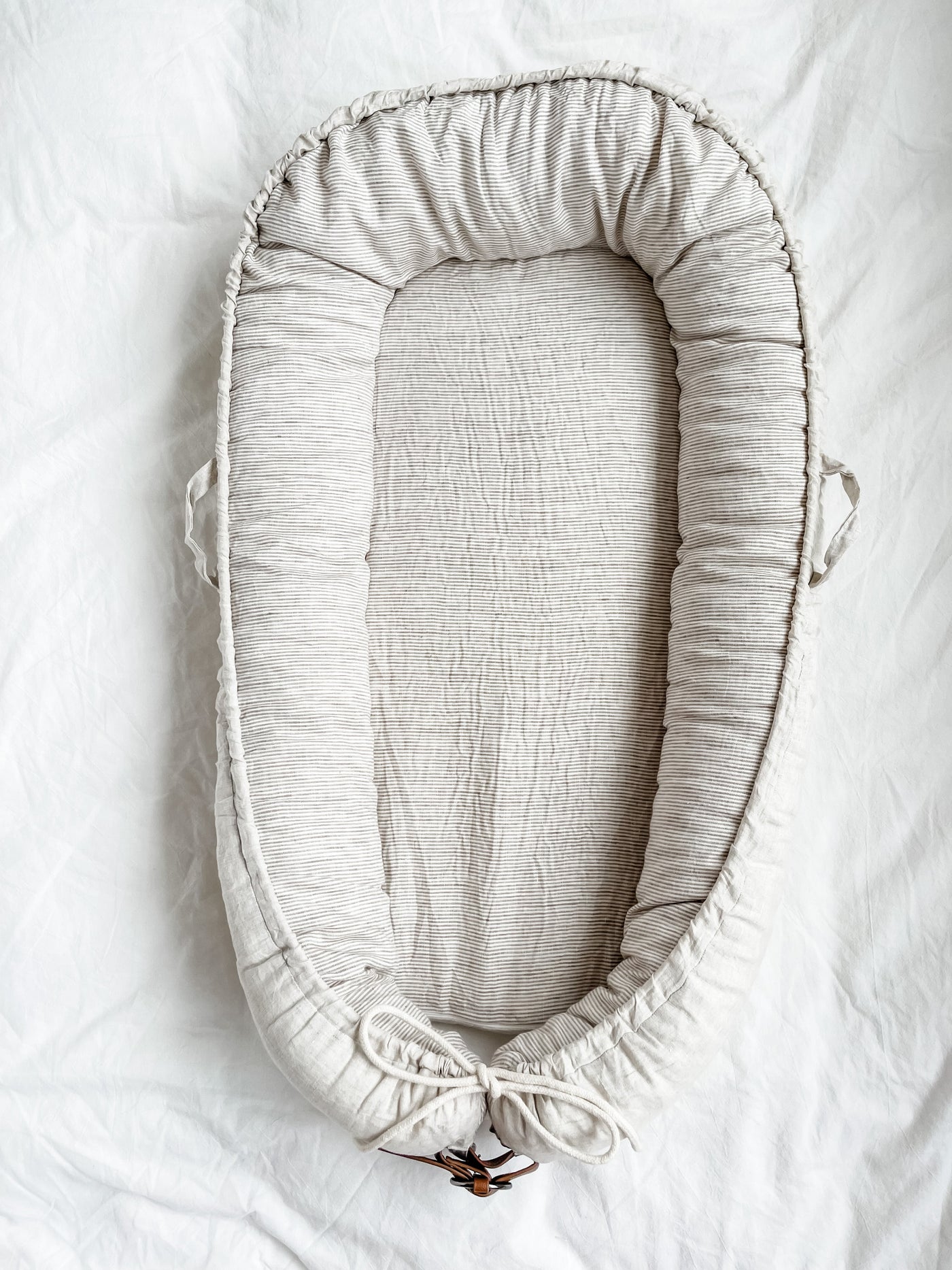 Cover Only - Natural Linen & Stripe - Audrey & Me