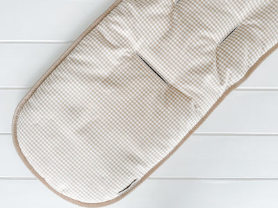 Pram Liner - Sand Gingham (Pre-order 2024)