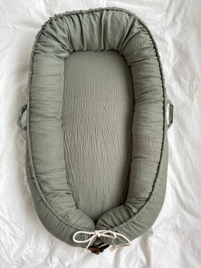 Cover Only - Baby Nest - Sage Linen - Audrey & Me