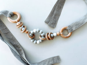 Pram Garland - Grey Linen - Audrey & Me