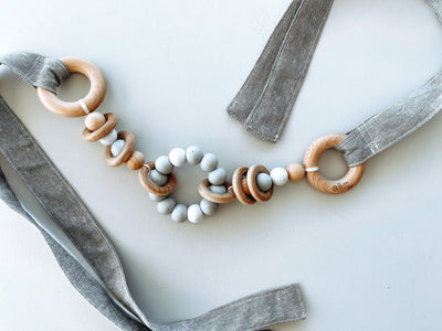 Pram Garland - Grey Linen - Audrey & Me