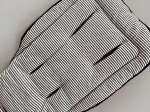 Pram Liner - Midnight Stripe Linen - Audrey & Me