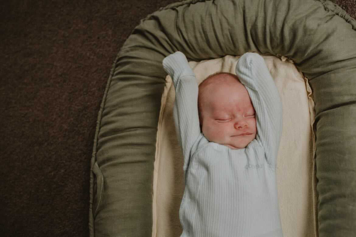 Cover Only - Baby Nest - Sage Linen - Audrey & Me