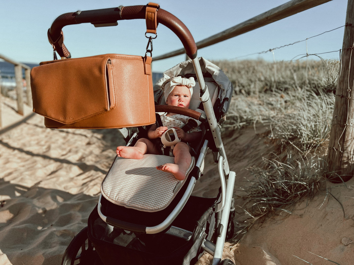 The Adapt Pram Caddy - Tan (Late May)