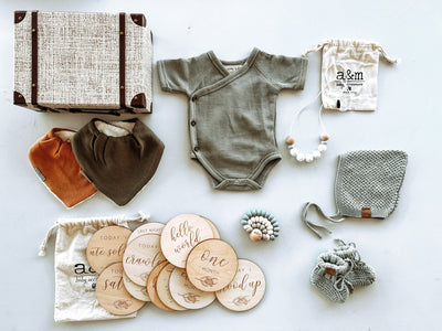 Bonnet & Booties Baby Gift Box - Boy