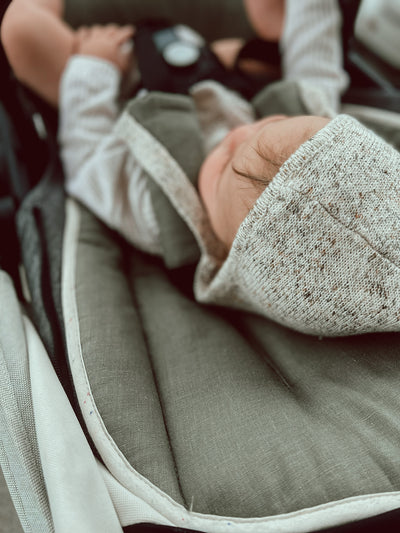 Speckled & Sage Linen Pram Liner - Audrey & Me