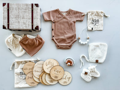 Bonnet & Booties Baby Gift Box - Girl - Audrey & Me