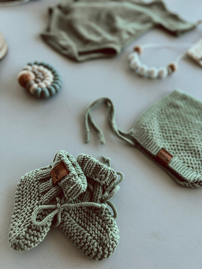 Bonnet & Booties Baby Gift Box - Boy