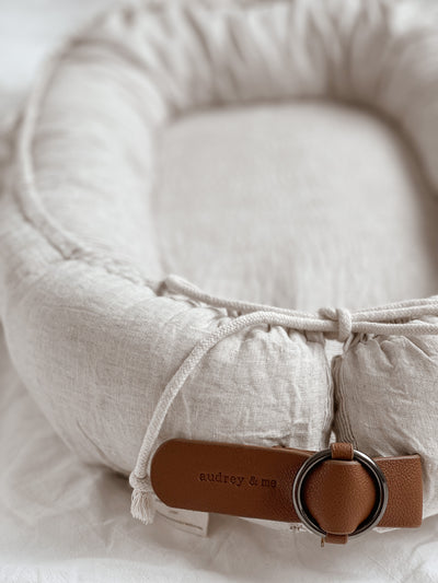 Baby Nest - Natural Linen & Stripe - Audrey & Me