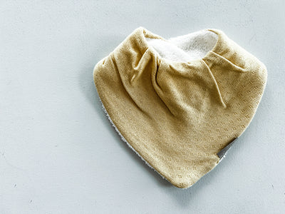 Bandana Bib - Pointelle Soft Mustard - Audrey & Me