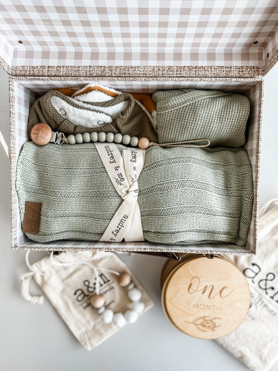 Knit Blanket Gift Box - Boy - Audrey & Me