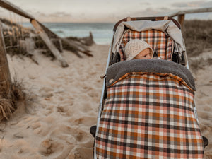 Pram Liner - Winter Flannel Nutmeg - Audrey & Me