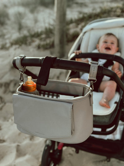 The Adapt Pram Caddy - Grey - Audrey & Me