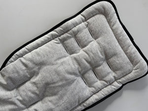 Pram Liner - Linen Charcoal - Audrey & Me