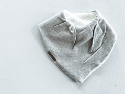 Bandana Bib - Pointelle Stone Grey - Audrey & Me