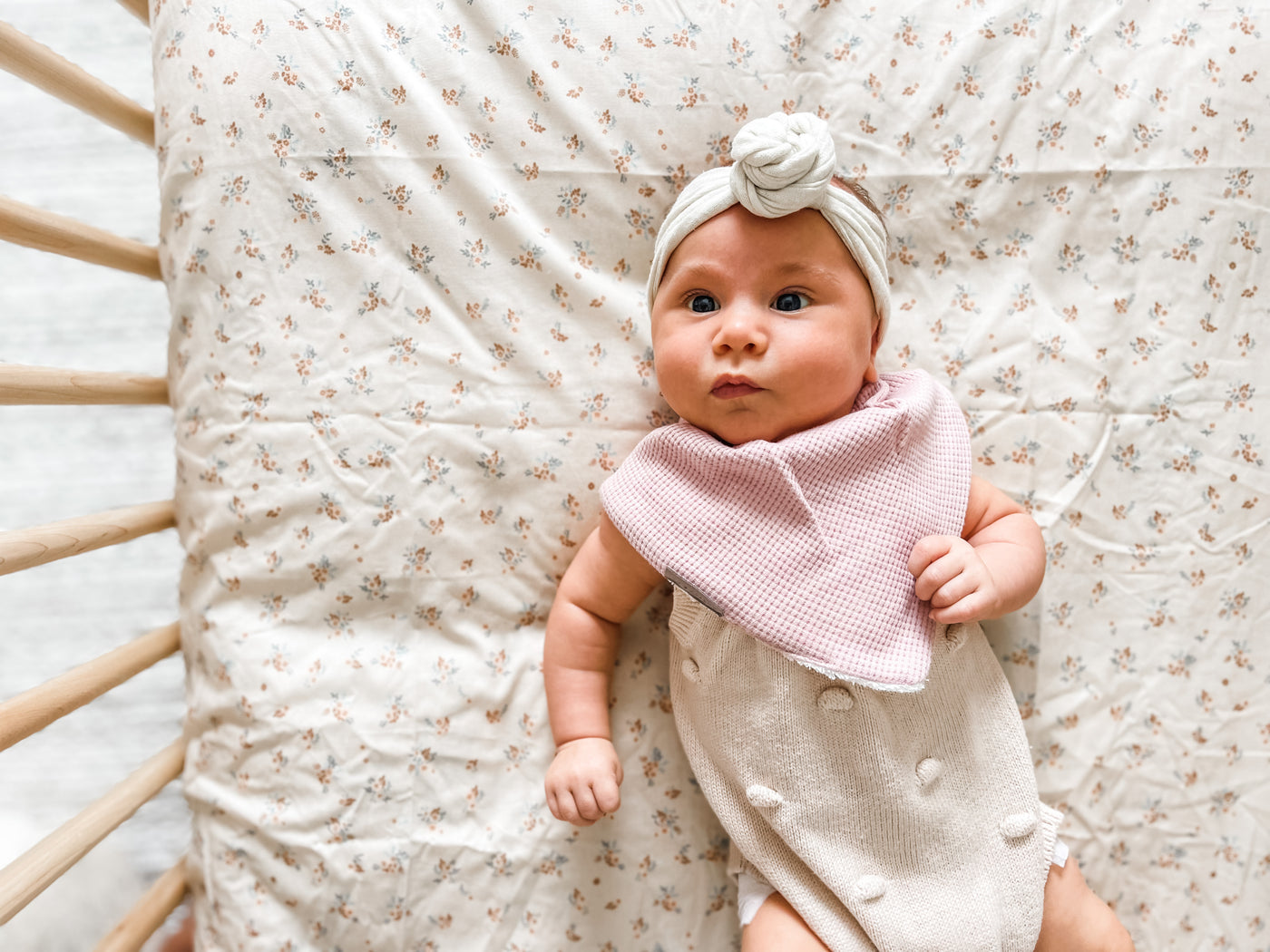 Bandana Bib - Dusty Pink Waffle - Audrey & Me