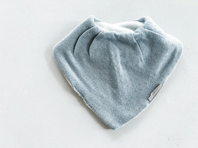 Bandana Bib - Pointelle Sky Blue - Audrey & Me