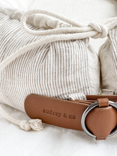 Cover Only - Natural Linen & Stripe - Audrey & Me
