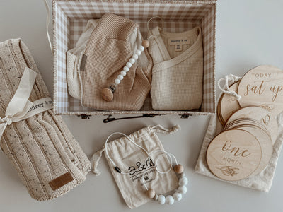 Knit Blanket Gift Box - Neutral - Audrey & Me
